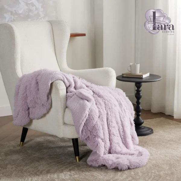 Bedsure Soft Blanket Lavender, Sherpa Blanket Fleece