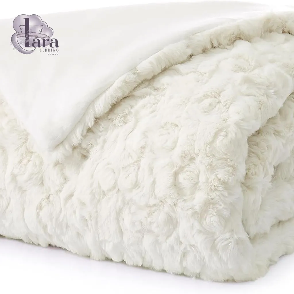 Faux Fur Blanket (White): Luxurious Comfort