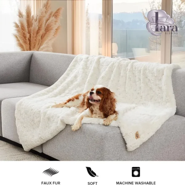 Faux Fur Blanket (White): Luxurious Comfort