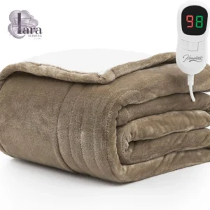 Homemate Electric Heated Blanket Throw (Beige)