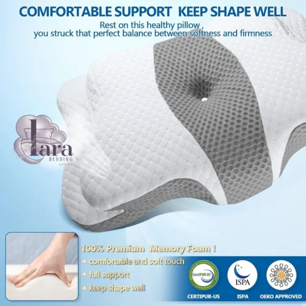 Memory Foam Pillow for Neck and Shoulder Pain Relief