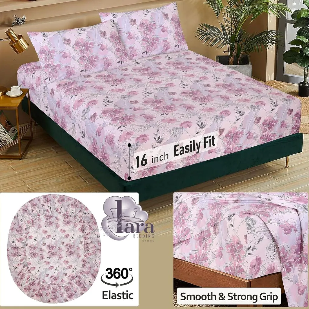 Ruvanti Lilac Printed Bedding Set